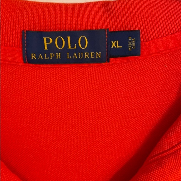 Men’s orange polo shirt - Picture 2 of 2
